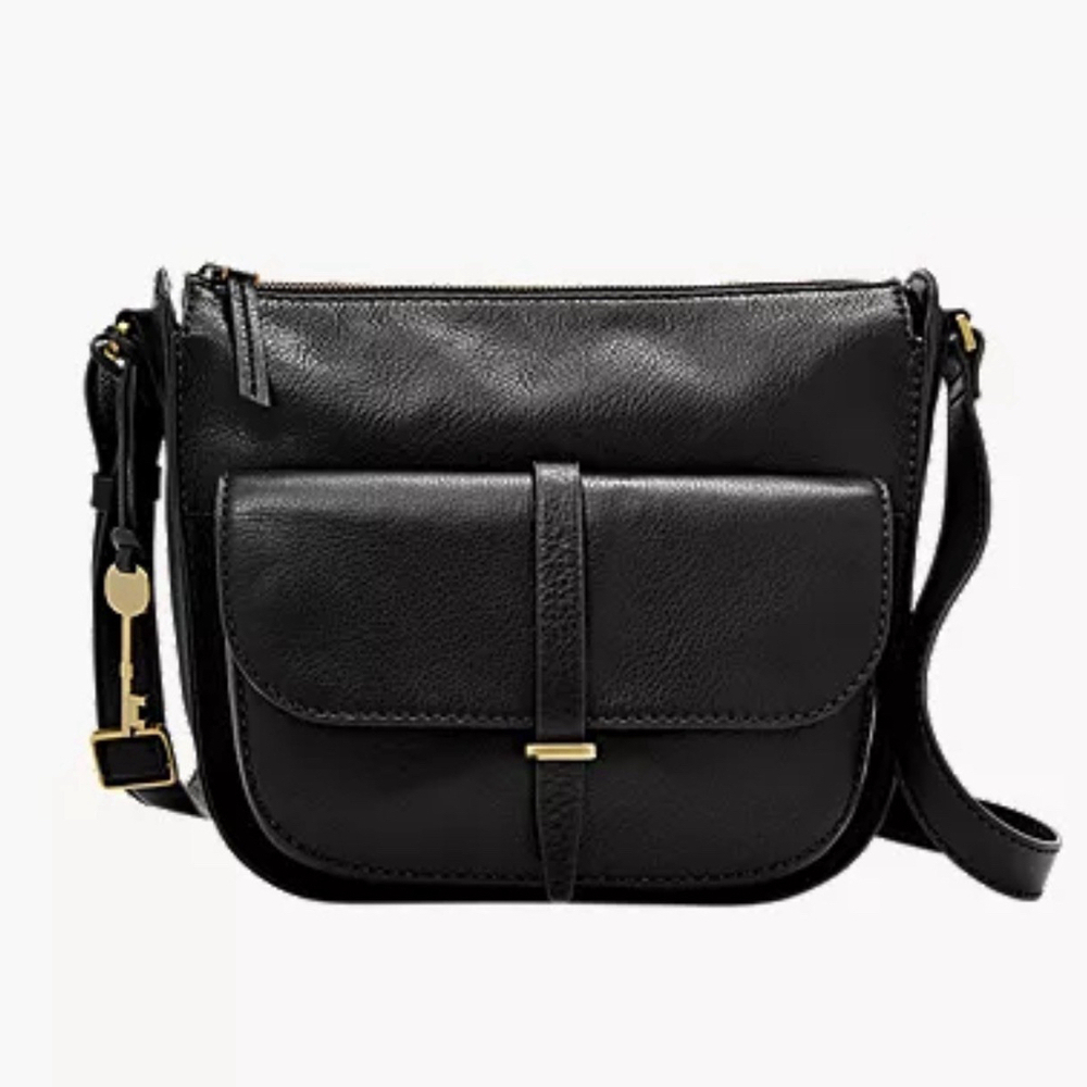 Fossil Ryder Leather Jacquard Mini Satchel Covertible Crossbody Bag